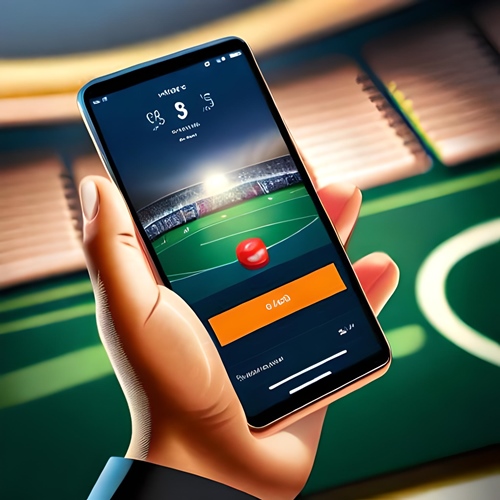 Una aplicación de apuestas deportivas frente a un partido