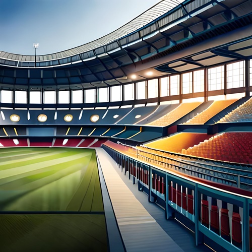 Un estadio multi-deportivo vacío