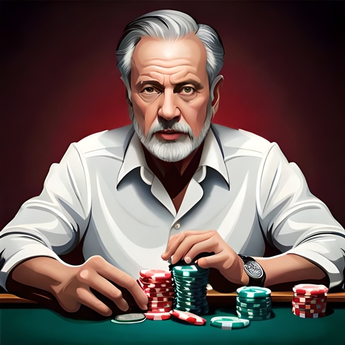 Un jugador que sostiene fichas de casino