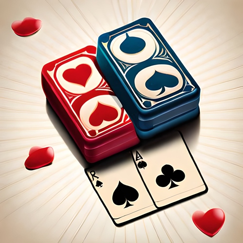 Dos mazos de cartas apilados